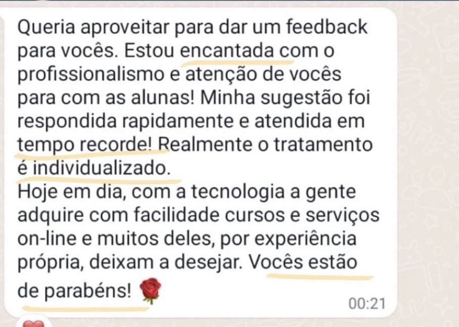 Depoimento de paciente do protocolo ZIPER