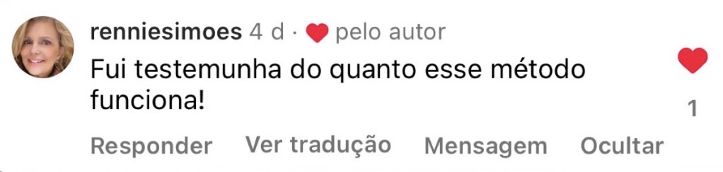 Depoimento de paciente do protocolo ZIPER